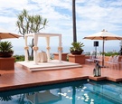 Poolside Ceremony with Ocean View