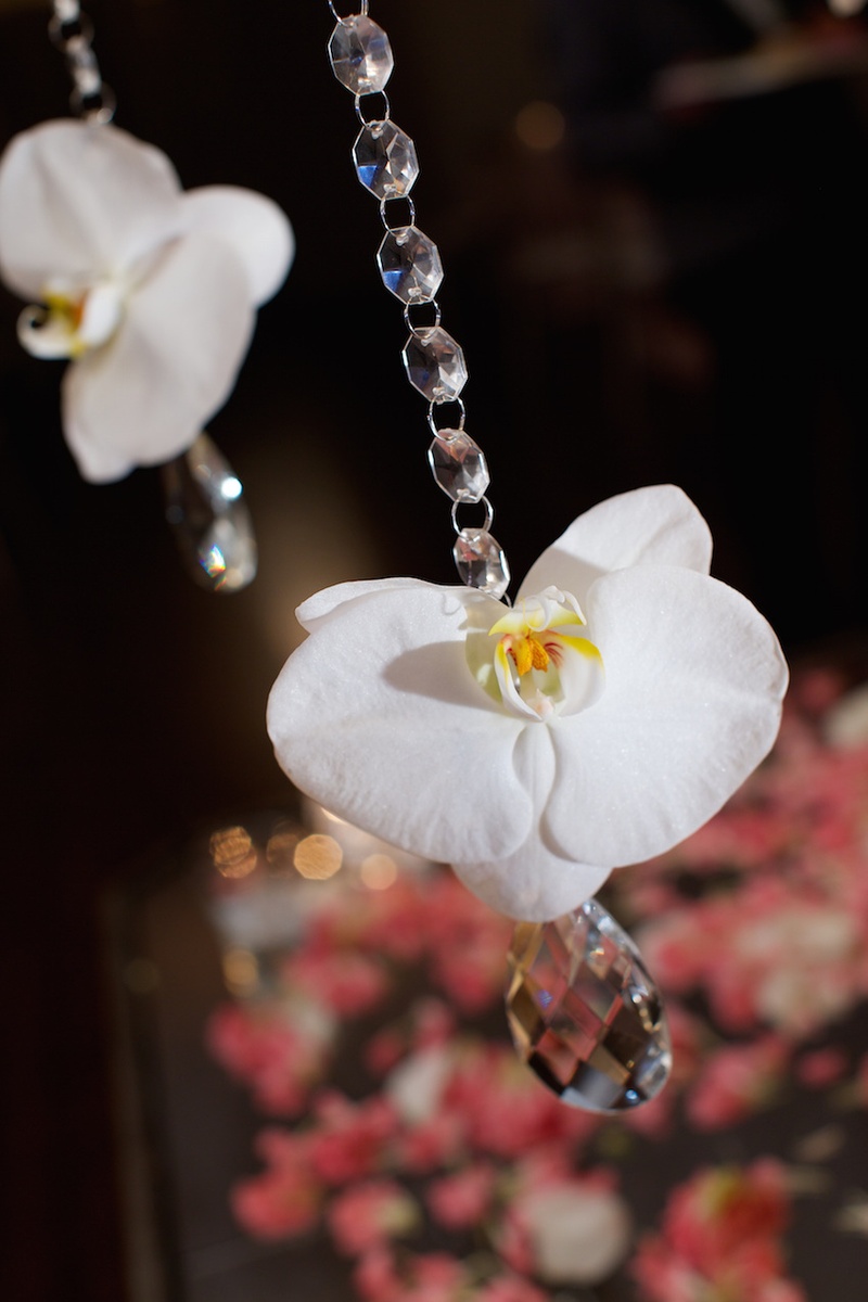 White Orchid on Crystal Strand
Photography: Bob %26 Dawn Davis Photography
Read More:
http://www.insideweddings.com/weddings/glamorous-ivory-blush-spring-wedding-at-a-private-club-in-chicago/685/ Wedding place card table with crystal strand & white phalaenopsis orchid