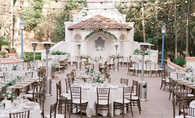 Courtyard Reception with Patio Lights
Photography: Anya Kernes Photography
Read More:
http://www.insideweddings.com/weddings/outdoor-wedding-with-dusty-rose-powder-blue-lavender-palette/1288/ wedding reception courtyard venue wood chairs white linens greenery low centerpieces