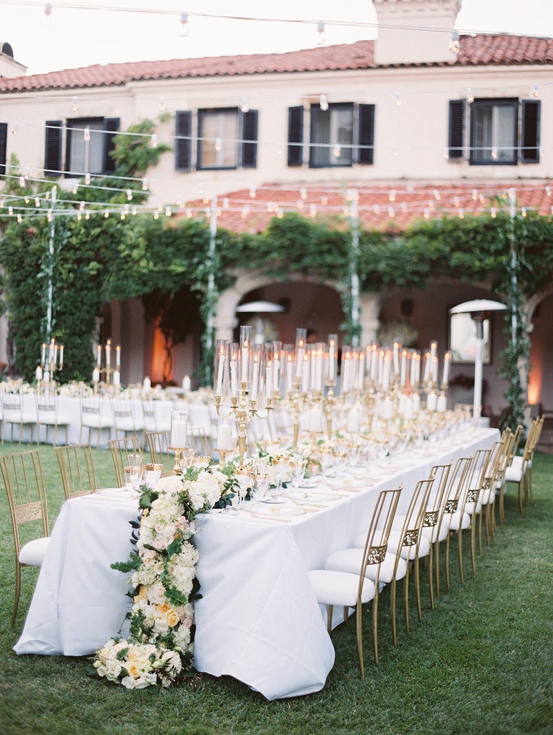 Reception Decor Photos Long Tables White Linens