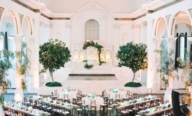 Neutral %26 Greenery Décor at Vibiana
Photography: Mallory Dawn Photography
Read More:
http://www.insideweddings.com/weddings/outdoor-jewish-ceremony-luxe-reception-at-vibiana-in-downtown-la/1259/ wedding reception vibiana long round tables trees altar decorated with greenery pillars centerpieces