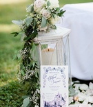 Fairy-Tale Ceremony Program
Photography: Cornelia Lietz Photography
Read More:
http://www.insideweddings.com/weddings/fairy-tale-wedding-abroad-at-castle-in-grooms-hometown-in-germany/1374/ castle wedding ceremony program blue drawing of castle lantern decor pink white flowers