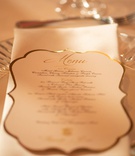 Die-Cut Menu with Gold Foil
Photography: Kesha Lambert Photography
Read More:
http://www.insideweddings.com/weddings/elegant-white-gold-country-club-wedding-in-north-carolina/1282/ wedding reception clear glass charger plate white napkin white gold menu card die cut gold border