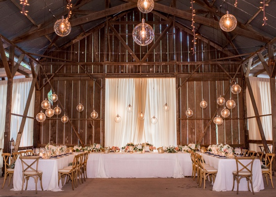 Alfresco Ceremony By The Beach Elegant Barn Wedding Reception