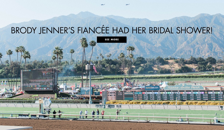 Kaitlynn Carter's Dreamy Bridal Shower at the Race Track
Article: Kaitlynn Carter's Dreamy Bridal Shower at the Race Track
Photography: Lucas Rossi Photography
Read More:
http://www.insideweddings.com/news/celebrity-style/kaitlynn-carters-dreamy-bridal-shower-at-the-race-track/4324/ Kaitlynn Carter bridal shower at santa anita race track brody jenner fiancee