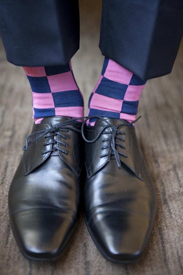Leather Dress Shoes
Photography: Catherine Hall Studios
Read More:
http://www.insideweddings.com/weddings/metropolitan-san-francisco-wedding-at-luxury-hotel/411/ Groom wearing Oxford shoe with checkered socks