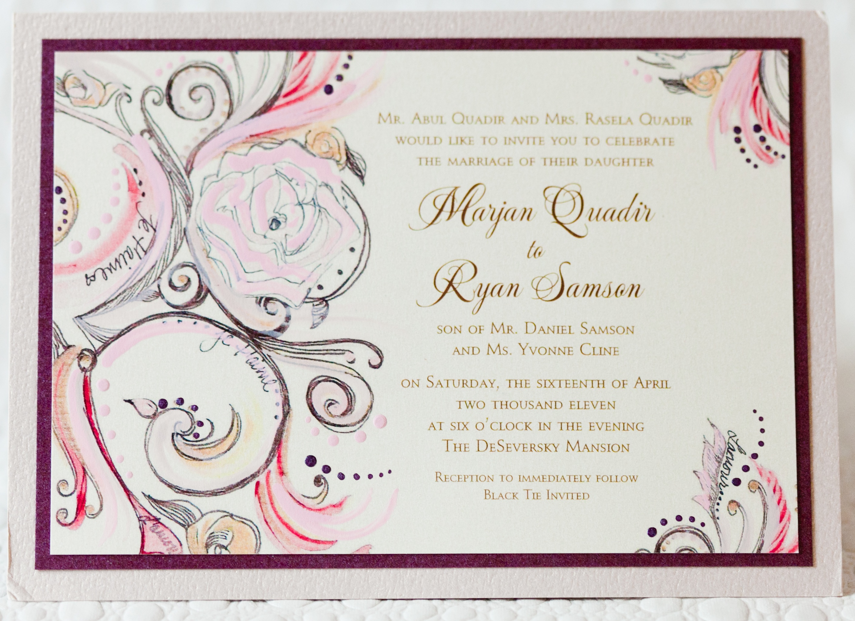 Wedding invitation styles fonts