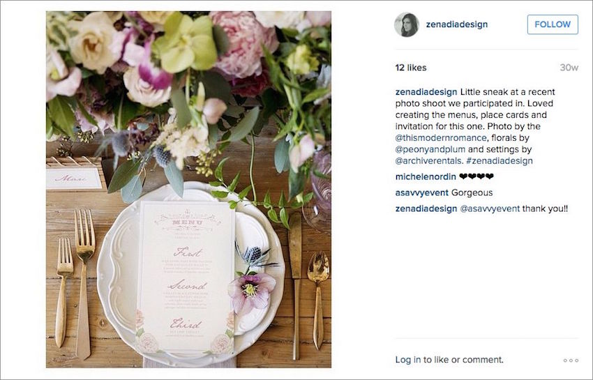 Zenadia Design Instagram | wedding instagram inspiration from planners Zenadia Design Instagram | wedding instagram inspiration from planners