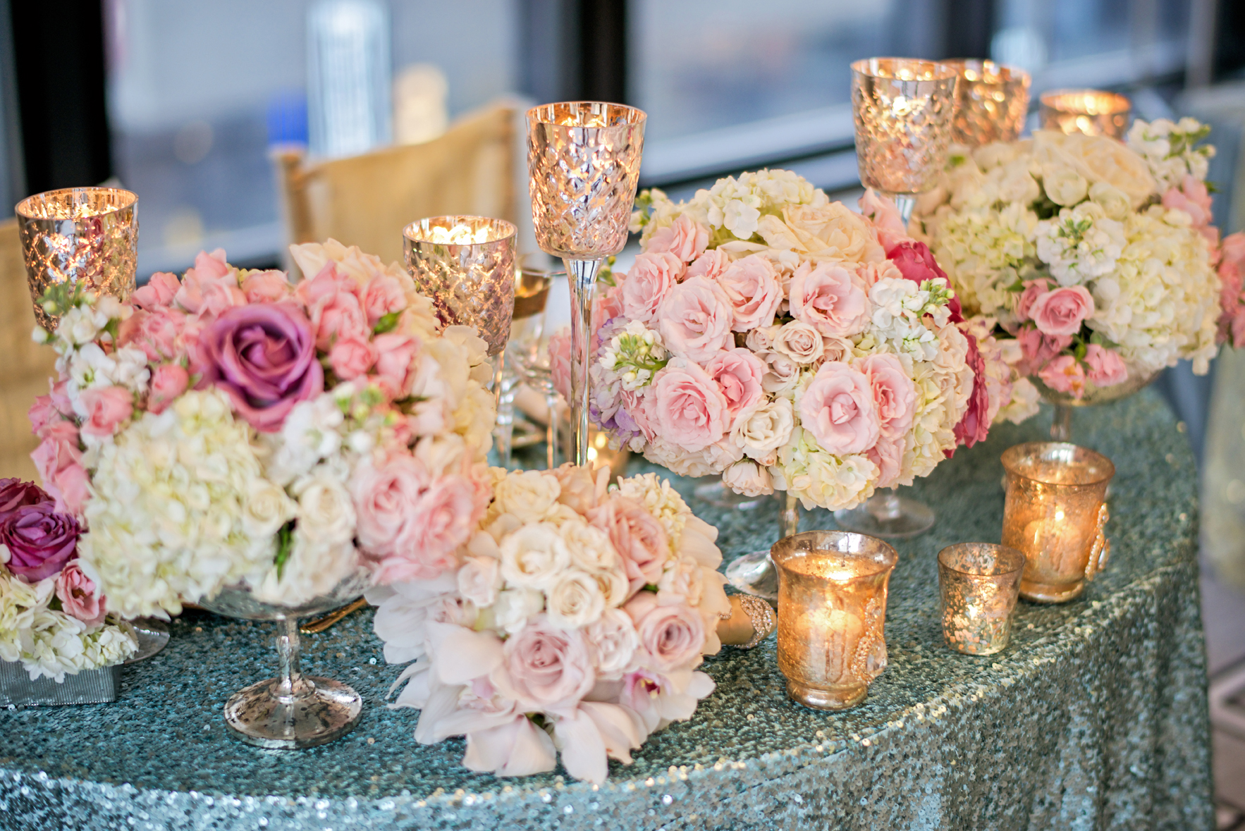 wedding design ideas for both bare and covered reception tables