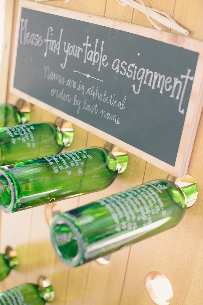 Wine Bottle Seating Chart