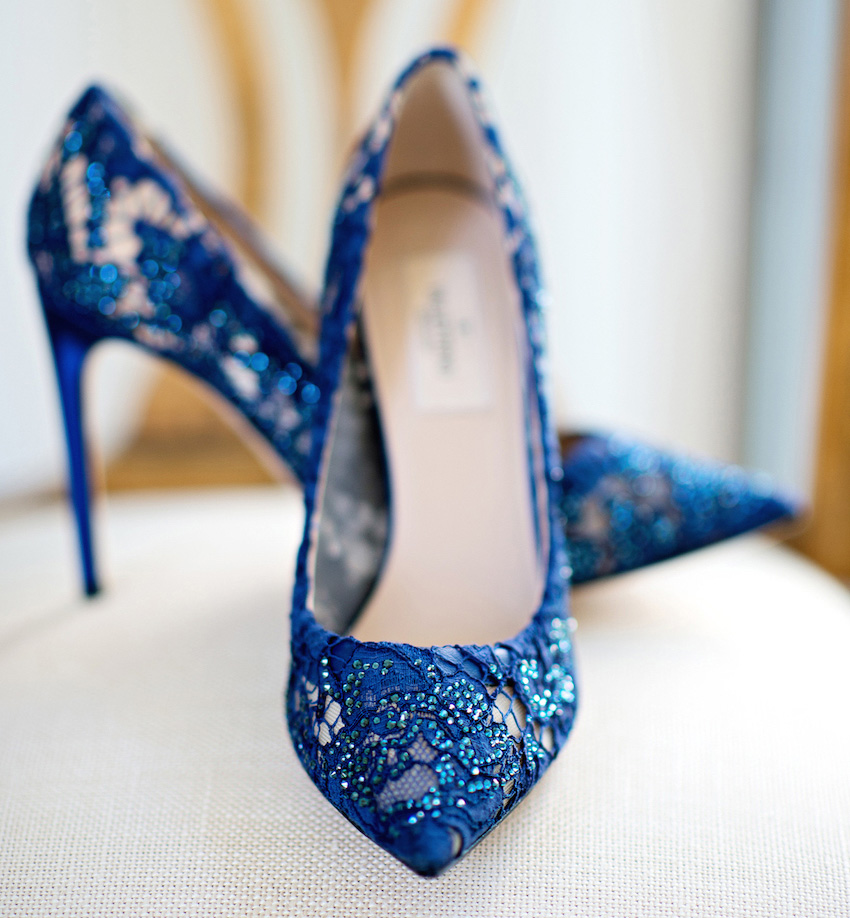 Wedding Shoes Something Blue Bridal Shoes Inside Weddings   Kristen Weaver Photography Rothenberger Kowalsk 