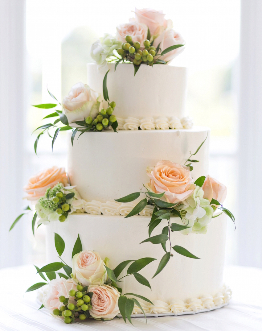 Peach Wedding Cake With Flowers – Telegraph