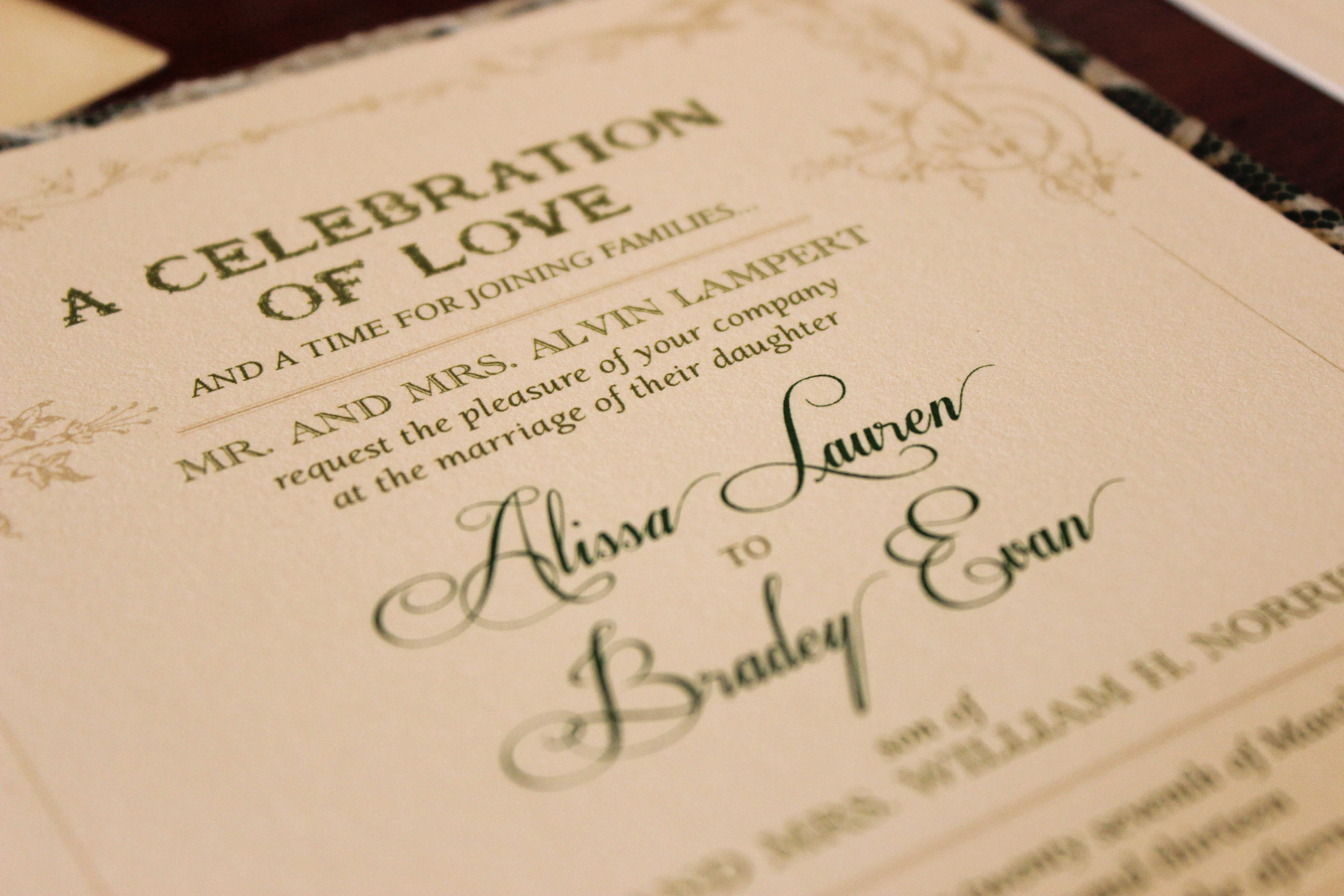 Wedding Invitation Etiquette: Special Wording Circumstances - Inside