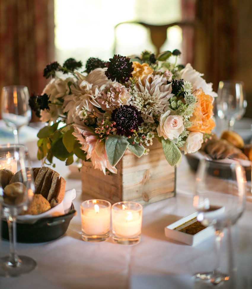 fall rustic wedding centerpieces