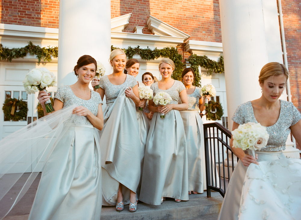Metallic Bridesmaid Dresses