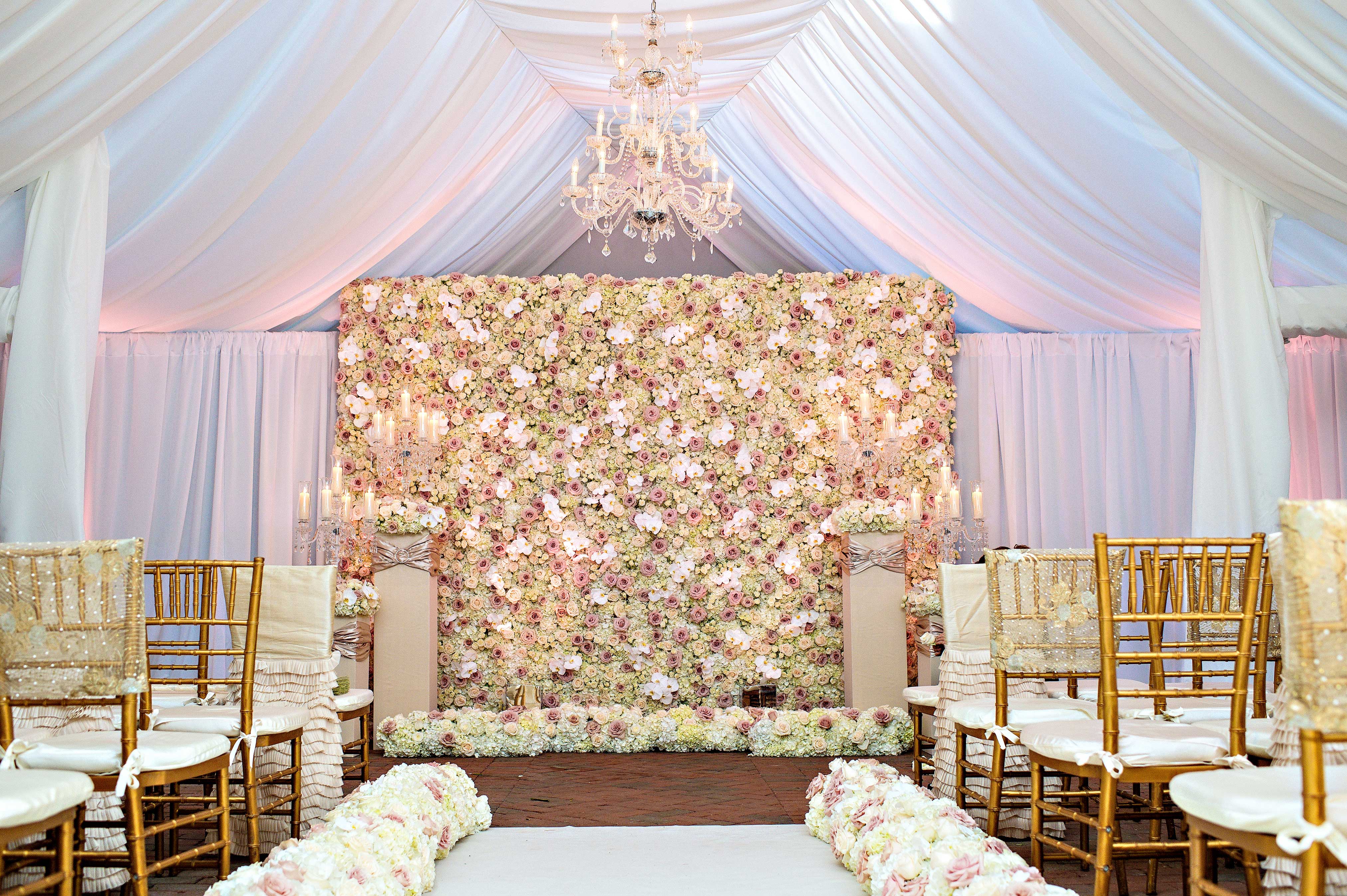 Flower and Plant Walls  for Rustic Chic Wedding  D cor 