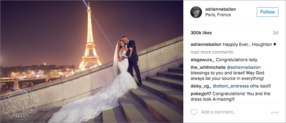 adrienne bailon's wedding dress