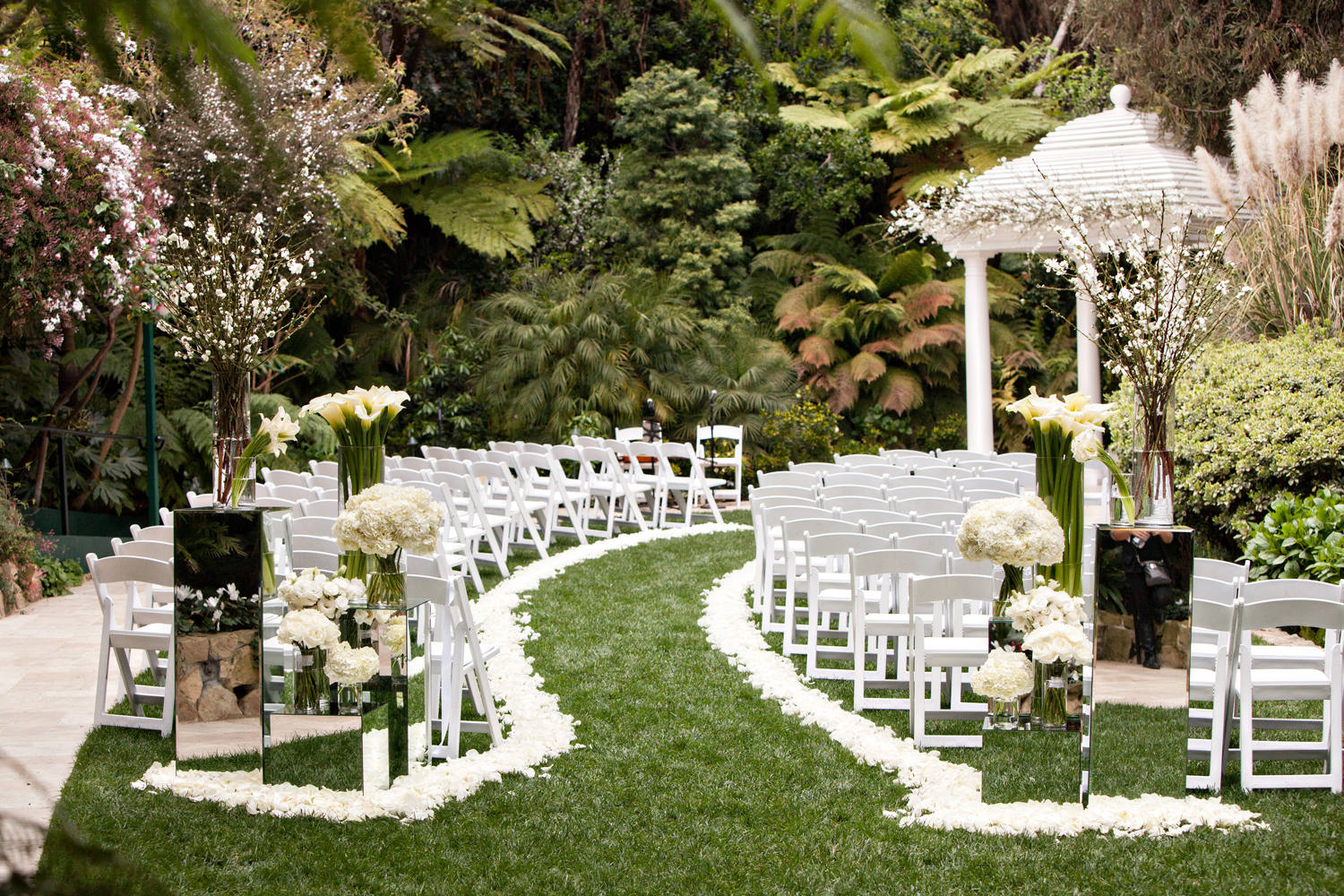 Elegant All White Wedding With Modern Details At Luxe Bel Air