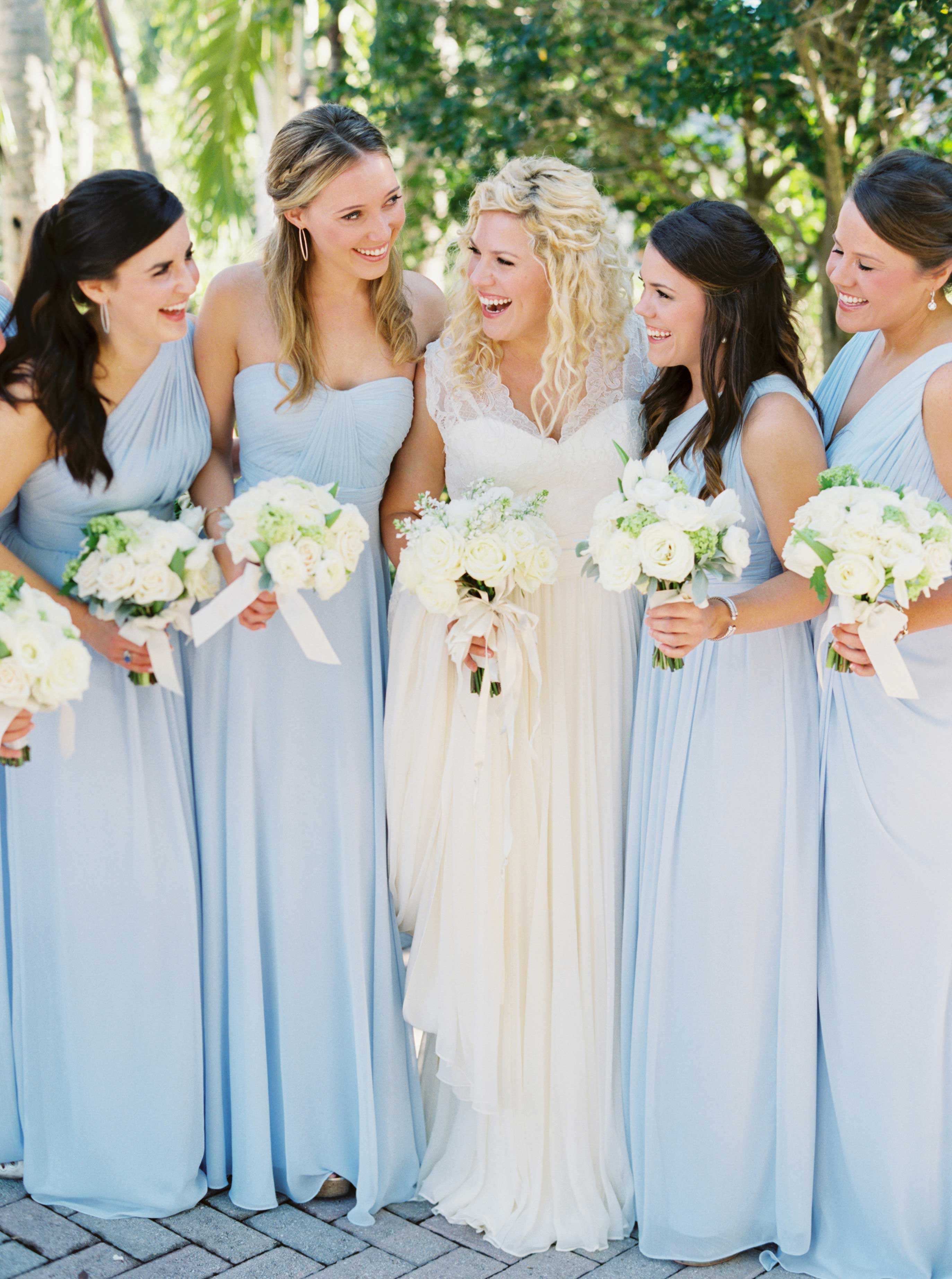 pastel wedding bridesmaids