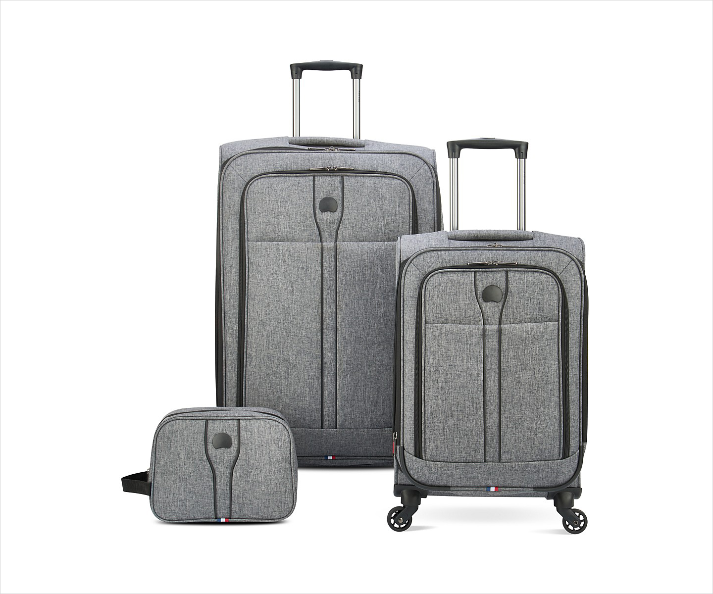 Grey matching three piece luggage set wedding registry ideas