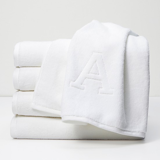 White monogram towels wedding registry ideas