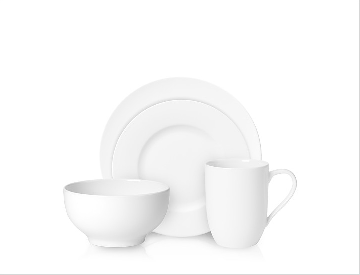 Neutral plates place setting wedding registry ideas