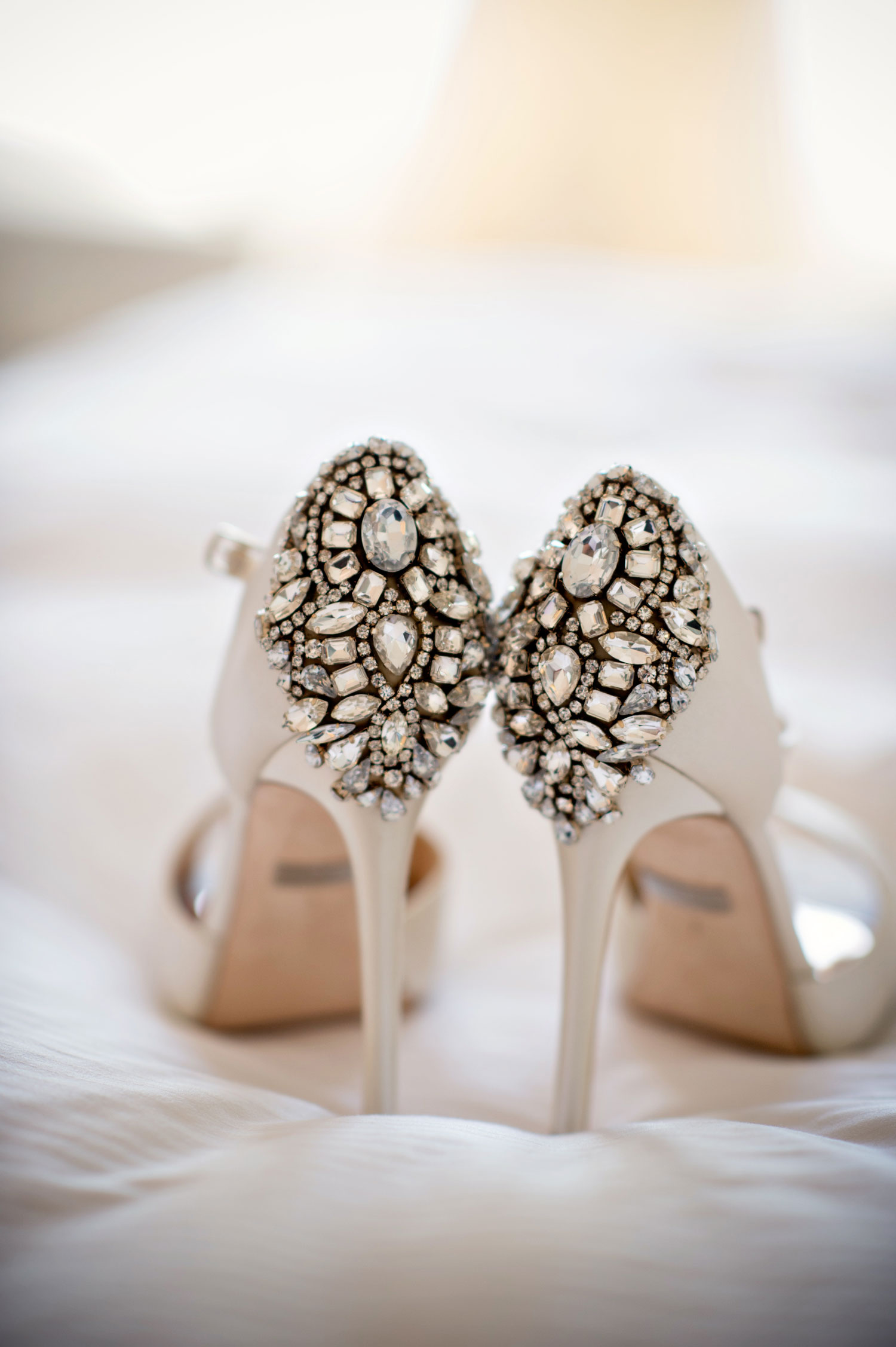 heels with crystals on the back