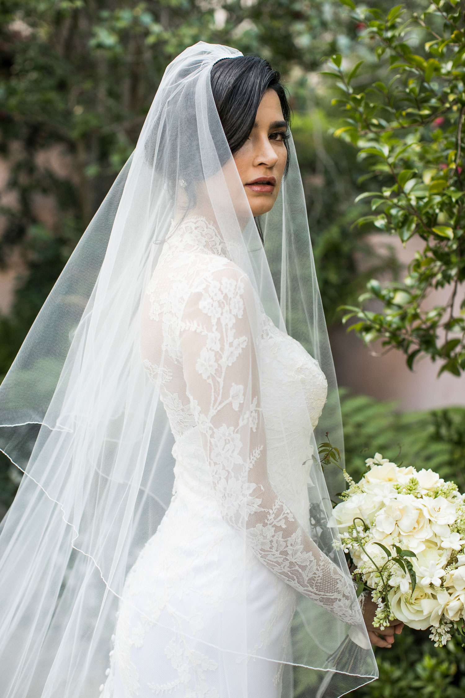 bride in veil