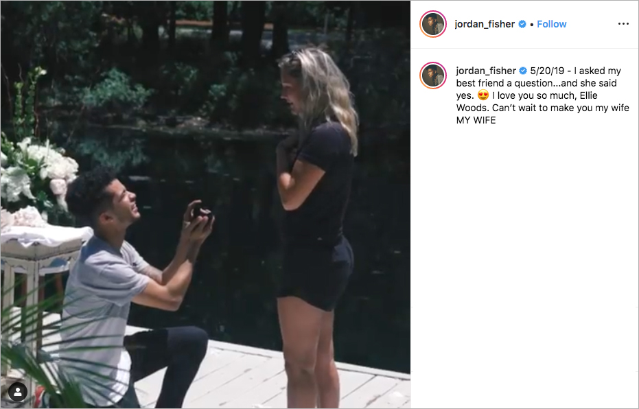 Image result for jordan fisher engaged