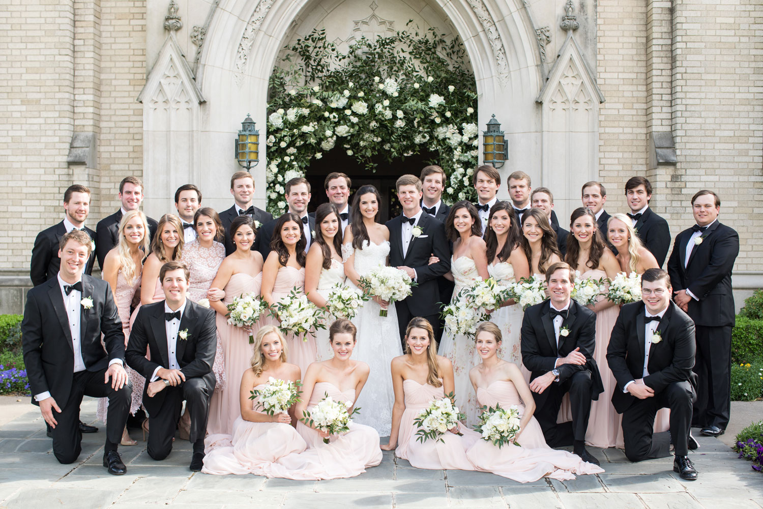 bridal party and groomsmen