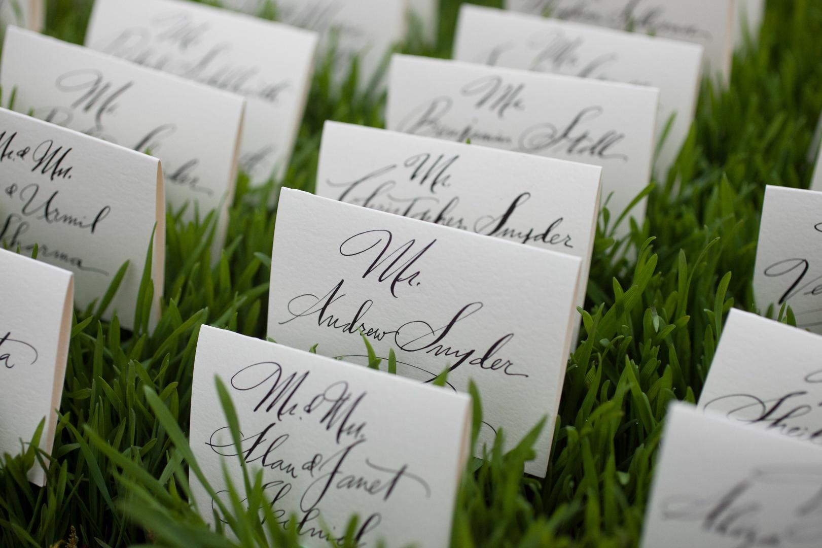 How To Display Place Cards At Wedding