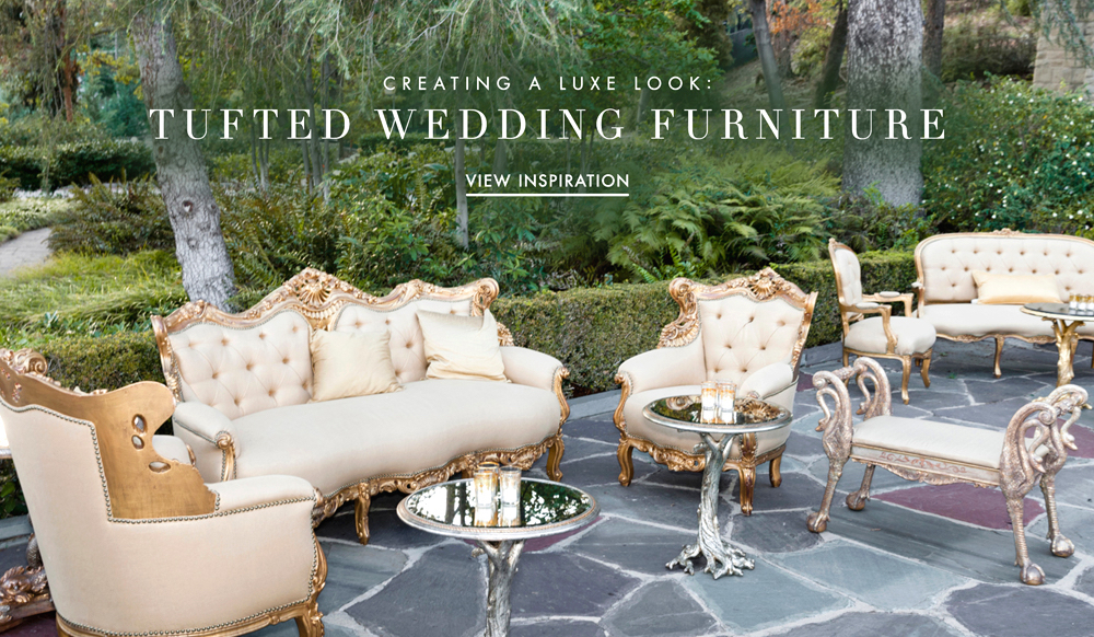 Tufted Furniture Rentals Give Your Wedding a Glam Look Inside Weddings