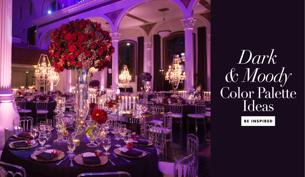 wedding color palette ideas dark moody hues inside weddings