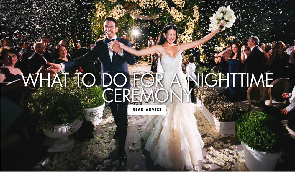 What to Do for a Nighttime Ceremony Inside Weddings